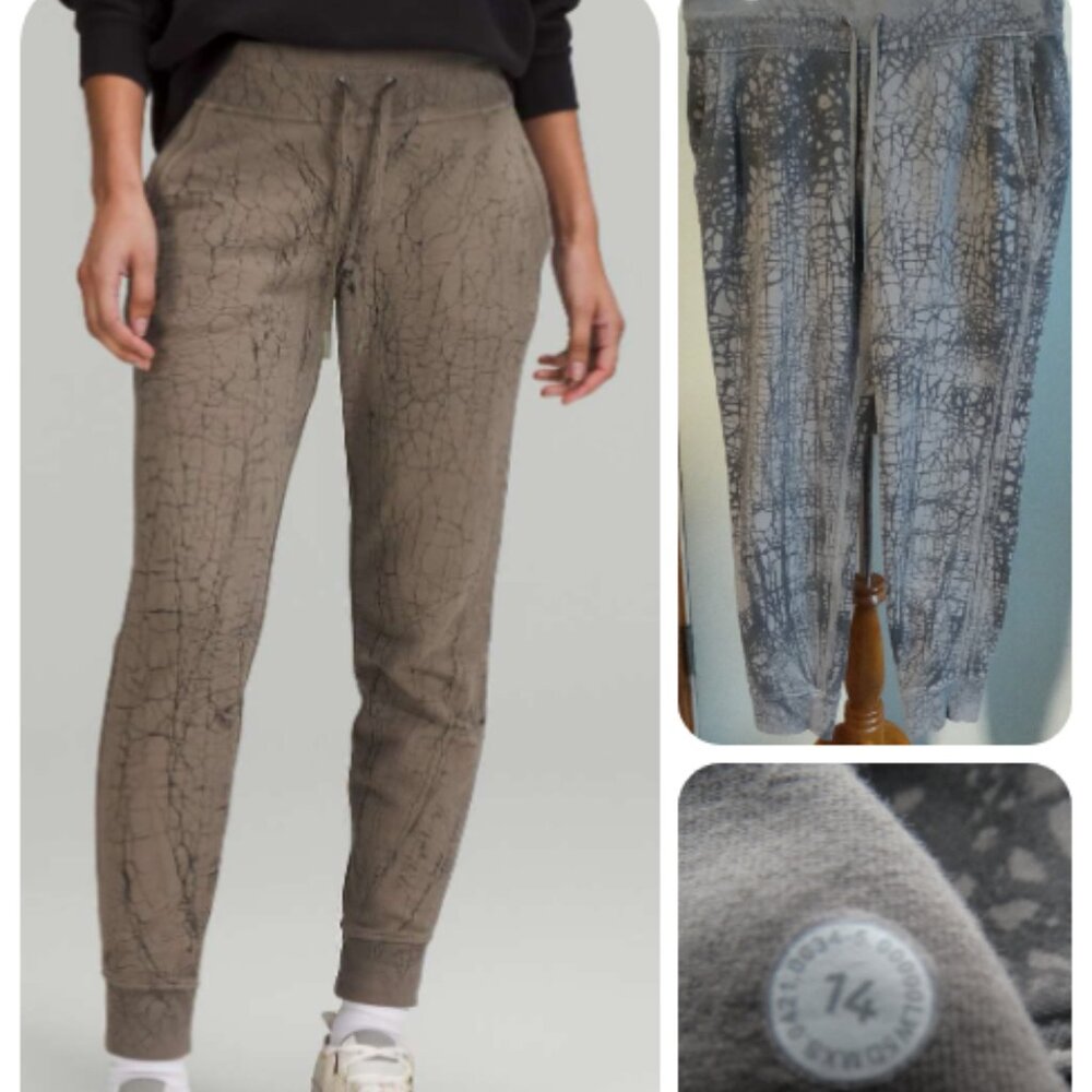 Lululemon Size 14 Warm Down Jogger 7/8 Length Thread Dye Rover Black